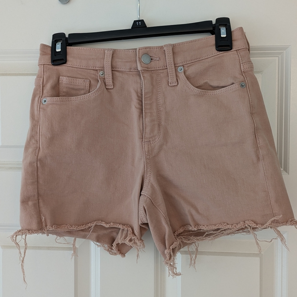 Universal Thread High Rise Midi Shorts Blush Pink